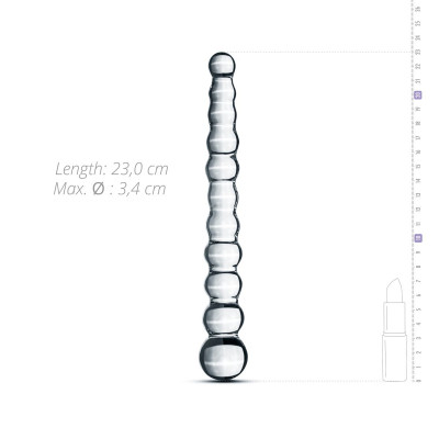 Скляний ділдо у вигляді намистин Gildo Glass Dildo No. 20 Скляний ділдо у вигляді намистин Gildo Glass Dildo No. 20