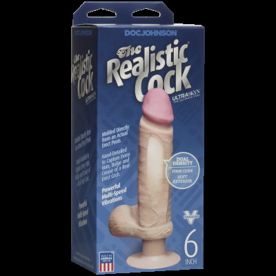 Фалоімітатор Doc Johnson The Realistic Cock 6 inch ULTRASKYN, діаметр 4,3 см, плавне регулювання Фалоімітатор Doc Johnson The Realistic Cock 6 inch ULTRASKYN, діаметр 4,3 см, плавне регулювання