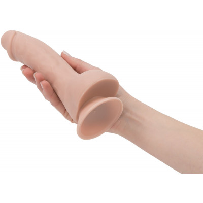 Фалоімітатор ADDICTION - BRAD 7.5" Dildo With Balls, Beige