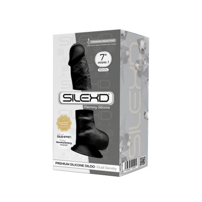 Фалоімітатор SilexD Johnny Black (MODEL 1 size 7in), двошаровий, силікон + Silexpan, діаметр 3,8см Фалоімітатор SilexD Johnny Black (MODEL 1 size 7in), двошаровий, силікон + Silexpan, діаметр 3,8см