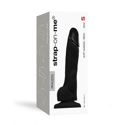 Реалистичный фаллоимитатор Strap-On-Me SOFT REALISTIC DILDO Black - Size S Реалистичный фаллоимитатор Strap-On-Me SOFT REALISTIC DILDO Black - Size S