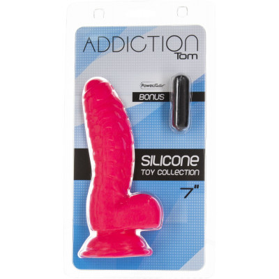 Фалоімітатор ADDICTION - Tom 7" Dildo With Balls - Pink