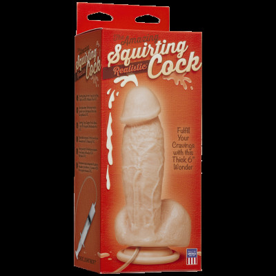 Кончающий фаллоимитатор Doc Johnson The Amazing Squirting Realistic Cock, ПВХ, диаметр 5,1см Кончающий фаллоимитатор Doc Johnson The Amazing Squirting Realistic Cock, ПВХ, диаметр 5,1см