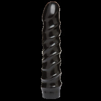 Ділдо Doc Johnson CodeBlack - 8 Inch Raging Vac-U-Lock із стимулюючим рельєфом, діаметр 3,8 см