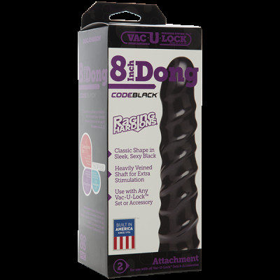 Дилдо Doc Johnson CodeBlack - 8 Inch Raging Vac-U-Lock со стимулирующим рельефом, диаметр 3,8см Дилдо Doc Johnson CodeBlack - 8 Inch Raging Vac-U-Lock со стимулирующим рельефом, диаметр 3,8см