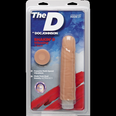 Фаллоимитатор Doc Johnson The D: Shakin D 7 Inch Vibro ULTRASKYN, диаметр 3,8см, плавная регулировка Фаллоимитатор Doc Johnson The D: Shakin D 7 Inch Vibro ULTRASKYN, диаметр 3,8см, плавная регулировка