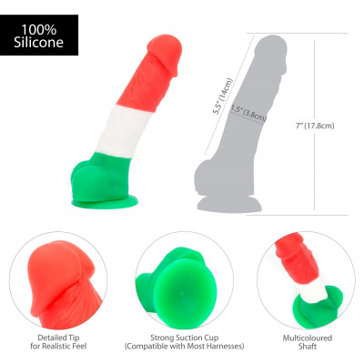 Кольоровий фалоімітатор ADDICTION - LEONARDO - 7 "- 3 COLOURS, 17,8 см, силікон, вібропуля в подарун Кольоровий фалоімітатор ADDICTION - LEONARDO - 7 "- 3 COLOURS, 17,8 см, силікон, вібропуля в подарун