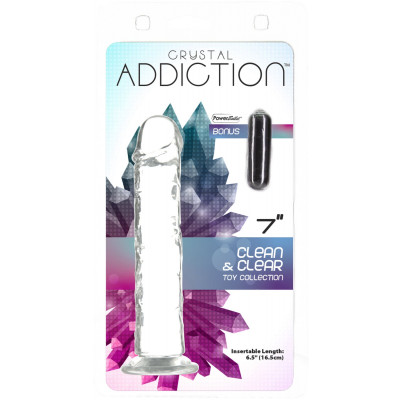 Фалоімітатор ADDICTION - Crystal Vertical Dong 7”