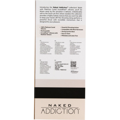 Фалоімітатор ADDICTION - Naked - 9" Thrusting Dildo with Remote - Vanilla
