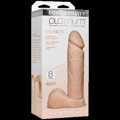 Фалоімітатор Doc Johnson Platinum TRUSKYN - The Tru Ride 8 Inch, діаметр 4,8 см, двошаровий силікон Фалоімітатор Doc Johnson Platinum TRUSKYN - The Tru Ride 8 Inch, діаметр 4,8 см, двошаровий силікон