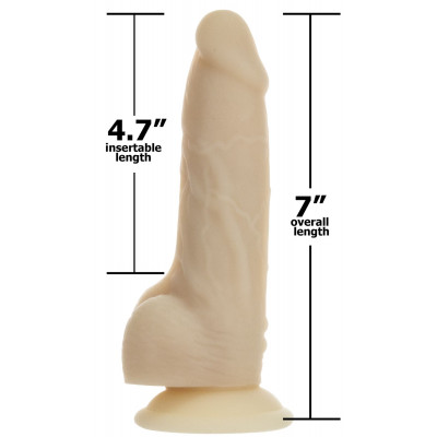 Фалоімітатор ADDICTION - Naked - 7" Rotating & Vibrating Dildo with Remote - Vanilla