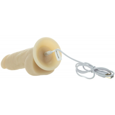 Фалоімітатор ADDICTION - Naked - 7" Rotating & Vibrating Dildo with Remote - Vanilla