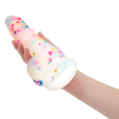 Фалоімітатор з конфетті ADDICTION - PARTY MARTY - 7.5 "- FROST &CONFETTI, 19 см, силікон, вібропуля Фалоімітатор з конфетті ADDICTION - PARTY MARTY - 7.5 "- FROST &CONFETTI, 19 см, силікон, вібропуля