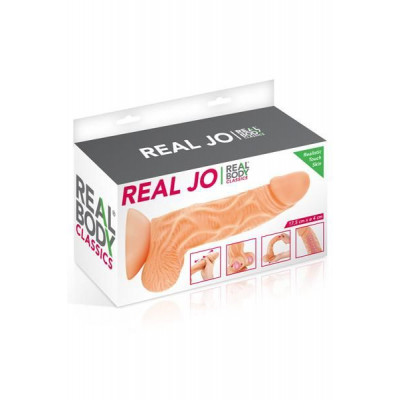 Фалоімітатор із рухомою крайньою плоттю Real Body — Real JO, діаметр 4 см, TPE Фалоімітатор із рухомою крайньою плоттю Real Body — Real JO, діаметр 4 см, TPE