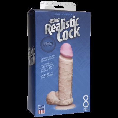 Фаллоимитатор Doc Johnson The Realistic Cock 8 inch White - ULTRASKYN, Vack-U-Lock, диаметр 5,1см Фаллоимитатор Doc Johnson The Realistic Cock 8 inch White - ULTRASKYN, Vack-U-Lock, диаметр 5,1см