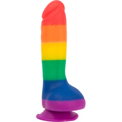 Райдужний фалоімітатор ADDICTION - JUSTIN - 8 "- RAINBOW, 20,3 см, силікон, вібропуля в подарунок Райдужний фалоімітатор ADDICTION - JUSTIN - 8 "- RAINBOW, 20,3 см, силікон, вібропуля в подарунок