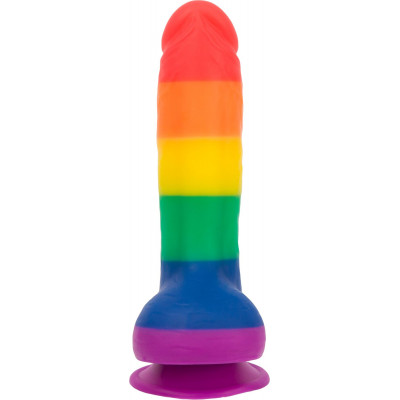 Райдужний фалоімітатор ADDICTION - JUSTIN - 8 "- RAINBOW, 20,3 см, силікон, вібропуля в подарунок Райдужний фалоімітатор ADDICTION - JUSTIN - 8 "- RAINBOW, 20,3 см, силікон, вібропуля в подарунок