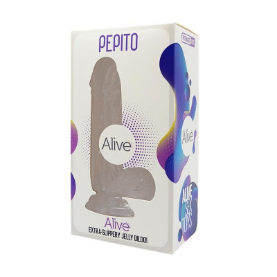 Прозорий фалоімітатор Alive Jelly Dildo Pepito, ТПЕ, присоска, діаметр 3,5 см, довжина 15,5 см Прозорий фалоімітатор Alive Jelly Dildo Pepito, ТПЕ, присоска, діаметр 3,5 см, довжина 15,5 см