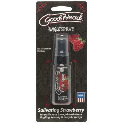 Спрей для минета Doc Johnson GoodHead Tingle Spray – Strawberry (29 мл) со стимулирующим эффектом Спрей для минета Doc Johnson GoodHead Tingle Spray – Strawberry (29 мл) со стимулирующим эффектом
