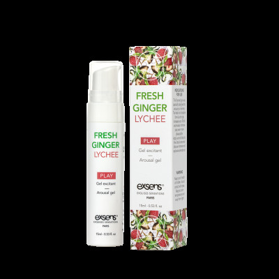 Стимулюючий гель EXSENS Kissable Fresh Ginger Litchi 15мл, можна для поцілунків, охолоджуючий