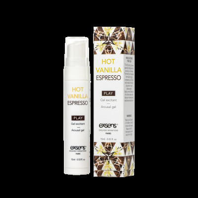 Стимулюючий гель EXSENS Kissable Hot Vanilla Espresso 15мл можна для поцілунків, охолоджуючий