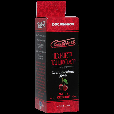 Спрей для минета Doc Johnson GoodHead DeepThroat Spray – Wild Cherry 59 мл для глубокого минета Спрей для минета Doc Johnson GoodHead DeepThroat Spray – Wild Cherry 59 мл для глубокого минета