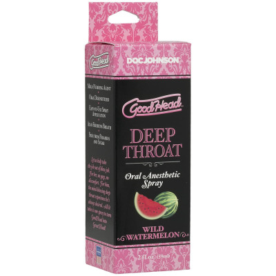 Спрей для минета Doc Johnson GoodHead DeepThroat Spray – Watermelon 59 мл для глубокого минета Спрей для минета Doc Johnson GoodHead DeepThroat Spray – Watermelon 59 мл для глубокого минета