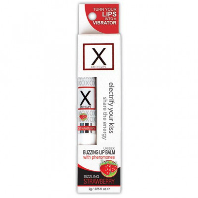 Стимулирующий бальзам для губ унисекс Sensuva - X on the Lips Strawberry с феромонами, клубника Стимулирующий бальзам для губ унисекс Sensuva - X on the Lips Strawberry с феромонами, клубника
