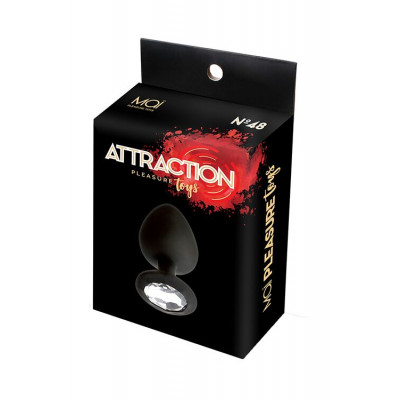 Анальная пробка с кристаллом MAI Attraction Toys №48 Black (мятая упаковка) Анальная пробка с кристаллом MAI Attraction Toys №48 Black (мятая упаковка)