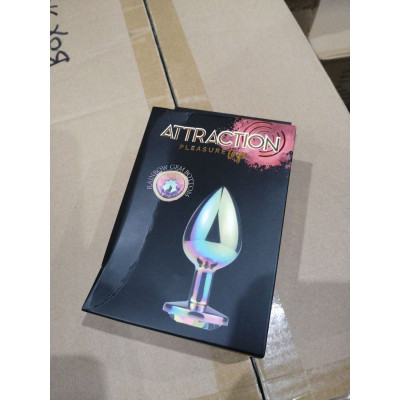 Металлическая анальная пробка MAI Attraction Toys №72 RAINBOW (мятая упаковка)