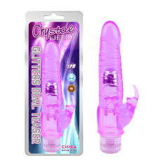 Двойной вибраторChisa Novelties Jelly Glitters Dual Teaser Purple