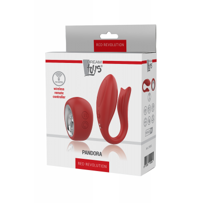 DT21855 Вибратор для пар беспроводным пультом управления Dream Toys RED REVOLUTION PANDORA DT21855 Вибратор для пар беспроводным пультом управления Dream Toys RED REVOLUTION PANDORA
