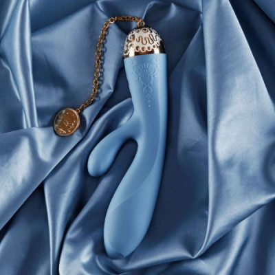 Вибромассажер - кролик с функцией управления со смартфона ZALO Rosalie, Royal Blue Вибромассажер - кролик с функцией управления со смартфона ZALO Rosalie, Royal Blue
