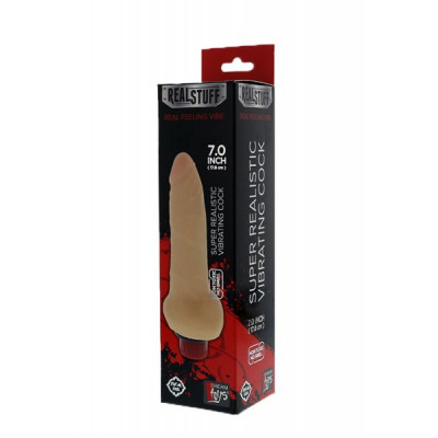 Вибромассажер REALSTUFF REAL FEELING VIBE 7INCH, FLESH