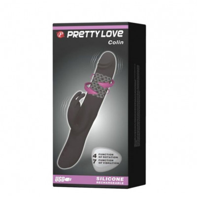 Вибромассажер с функцией вращения PRETTY LOVE COLIN, Balck
