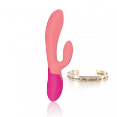 Вибратор RIANNE S ESSENTIALS - XENA RABBIT VIBRATOR CORAL & FRENCH ROS