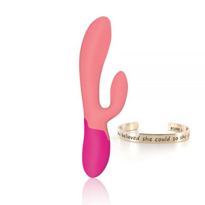 Вибратор RIANNE S ESSENTIALS - XENA RABBIT VIBRATOR CORAL & FRENCH ROS