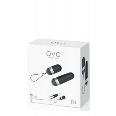 Виброяйцо OVO R4 REMOTE, BLACK CHROME