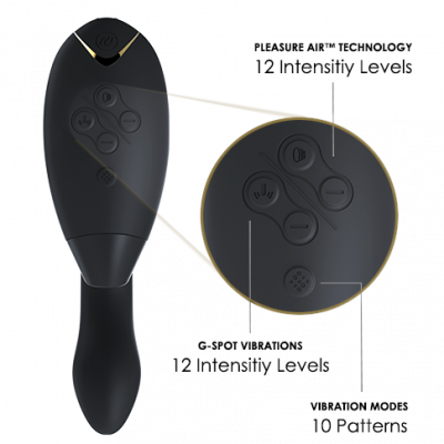 Инновационный Бесконтактный Стимулятор Womanizer Duo, Black Инновационный Бесконтактный Стимулятор Womanizer Duo, Black