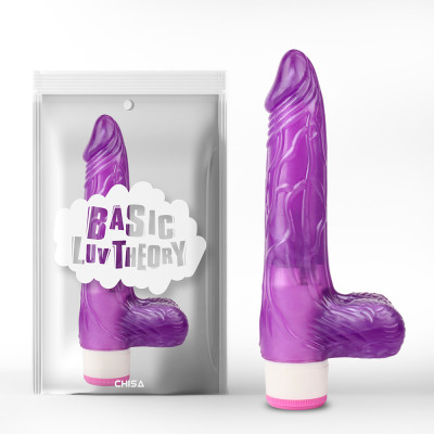 Вибратор ребристый Chisa Luv Pleaser, Purple. 20cm