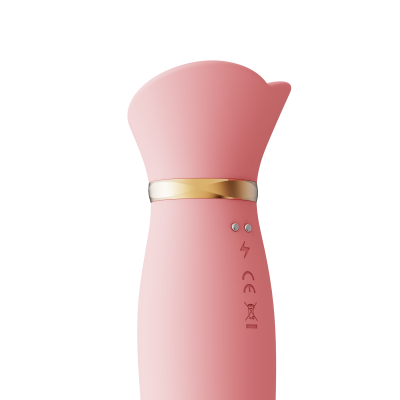 Вибратор с ротацией и вакуумной стимуляцией ZALO ROSE RABBIT PINK Вибратор с ротацией и вакуумной стимуляцией ZALO ROSE RABBIT PINK