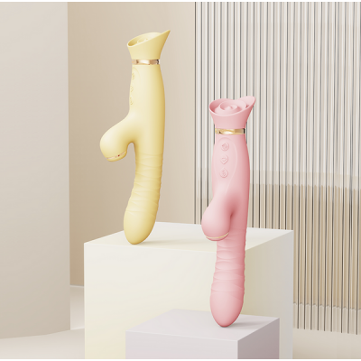 Вибратор с ротацией и вакуумной стимуляцией ZALO ROSE RABBIT PINK Вибратор с ротацией и вакуумной стимуляцией ZALO ROSE RABBIT PINK