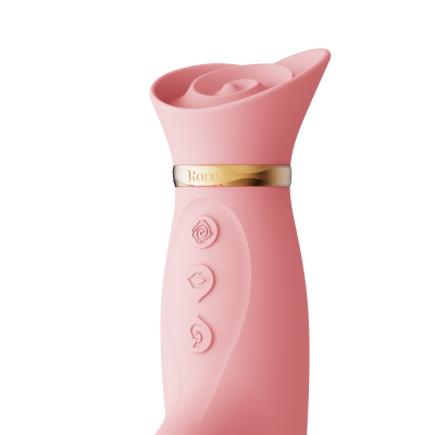 Вибратор с ротацией и вакуумной стимуляцией ZALO ROSE RABBIT PINK Вибратор с ротацией и вакуумной стимуляцией ZALO ROSE RABBIT PINK
