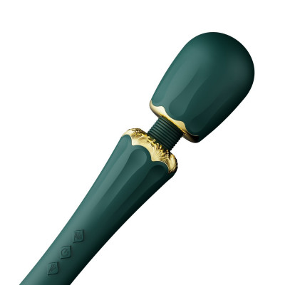 Вибратор микрофон с насадками Zalo Kyro Wand Turquoise Green Вибратор микрофон с насадками Zalo Kyro Wand Turquoise Green