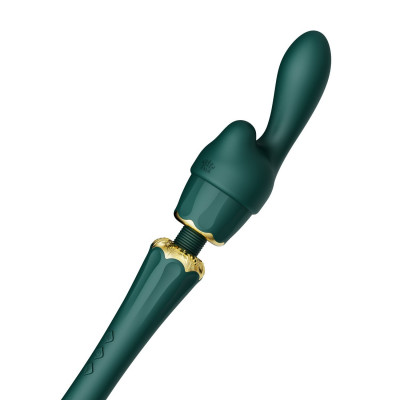 Вибратор микрофон с насадками Zalo Kyro Wand Turquoise Green Вибратор микрофон с насадками Zalo Kyro Wand Turquoise Green