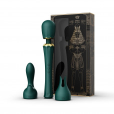 Вибратор микрофон с насадками Zalo Kyro Wand Turquoise Green