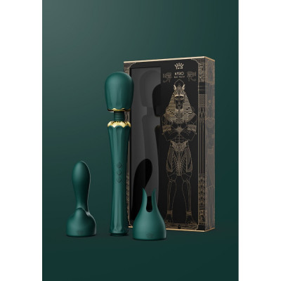 Вибратор микрофон с насадками Zalo Kyro Wand Turquoise Green Вибратор микрофон с насадками Zalo Kyro Wand Turquoise Green