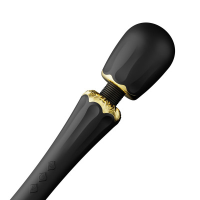 Вибратор микрофон с насадками Zalo Kyro Wand Obsidian Black Вибратор микрофон с насадками Zalo Kyro Wand Obsidian Black