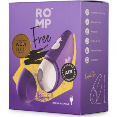 Вакуумный клиторальный стимулятор Romp Free Violet Вакуумный клиторальный стимулятор Romp Free Violet