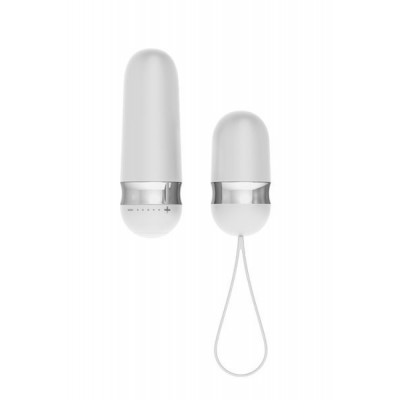 Виброяйцо OVO R4 REMOTE, WHITE/CHROME